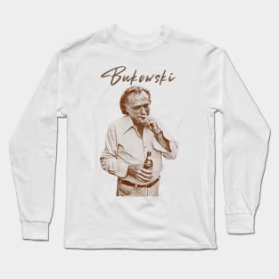 Bukowski - retro vintage sketches Long Sleeve T-Shirt